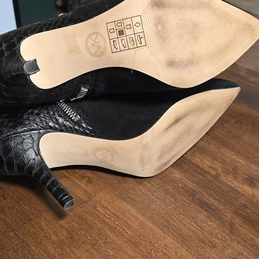 Michael Kors Clara Leather Suede High Heel Bootie Womens Size 8